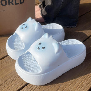 [Free Shipping] 2025 New High-Heeled Thick-Soled Eva Slippers For Summer Outdoor Wear Cute Cartoon Non-Slip Home Sandals