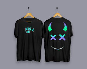 BAJU KAOS DISTRO/KAOS MOTIF SMILE X DEVIL/KAOS PRIA WANITA/KAOS KEKINIAN/KAOS VIRAL TERPOPULER