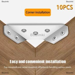 [COD] Bsuimki 10ชิ้นข้อต่อมุมเฟอร์นิเจอร์สากลที่ยึดมุมสแตนเลสสำหรับงานหนักที่ยึดเข้ามุมสำหรับไม้