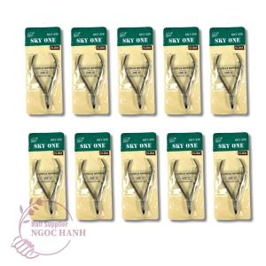 Sỉ 10 kềm nail cắt da máng vuông trắng bóng mài bén kềm không cứng không rít kìm nhặt da chết Sky One D-206 mua sỉ đồ nail dụng cụ làm nail thợ nail