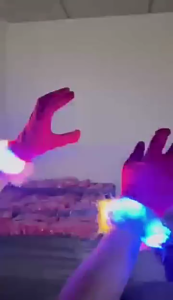 Christmas Santa Clause Gloves Glow in the Dark Santa Costume Gloves Party Props Festival Luminous Gloves Hand Warmers