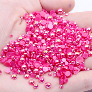 Flat‑Back Half‑Round ABS Imitation Pearl Beads Multi‑Size DIY Nail Art Phone Case Handmade Craft Decor Accessories