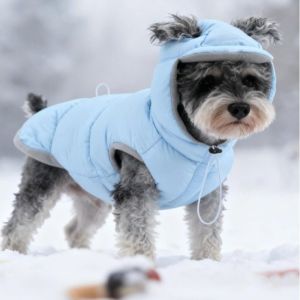 OUTOPEN Thickened Dog Down Jacket Warm Comfortable Winter Cotton Coat Fashion Cold Protection Dog Hood Coat Winter Season