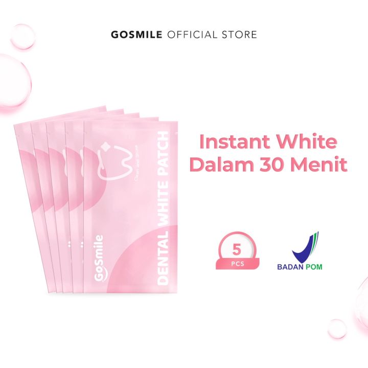 Go Smile Dental White Patch gosmile Memutihkan gigi pemutih gigi instanhanya 30 menit Instan Whitening BPOM