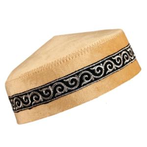 Elegant Jewish Religious Caps Embroidered Breathable Polyester Round Skullcap For Ceremonies Daily Use