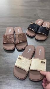 [Free Shipping] All-season casual and comfortable flat PVC plastic womens slide sandals trendy and unique outdoor everyday sandals