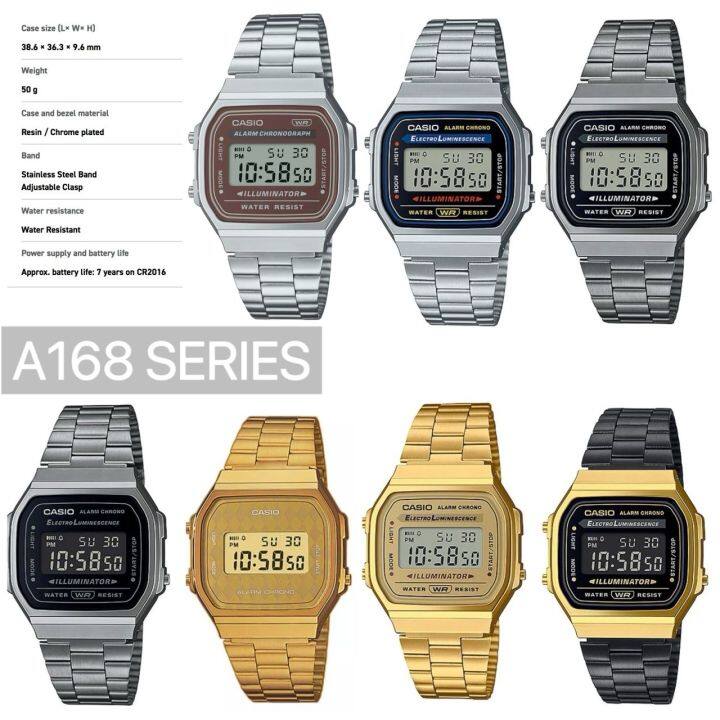 [CASIO UNISEX] CASIO STANDARD DIGITAL A168W SERIES A168 / A168WGG-1A ...