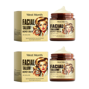 West&Month Beef Tallow Moisturizer Skin Care Honey Balm Hydrating Face Cream 120g Moisturizing wrinkle-reducing and brightening anti-aging and pore-minimizing gentle and non-irritating