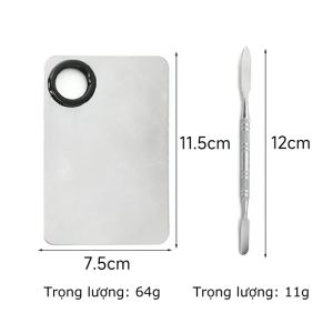 Khay pha màu trang điểm trộn kem nền/ phấn mắt/ son môi có que trộn kèm cây -HAUSE
