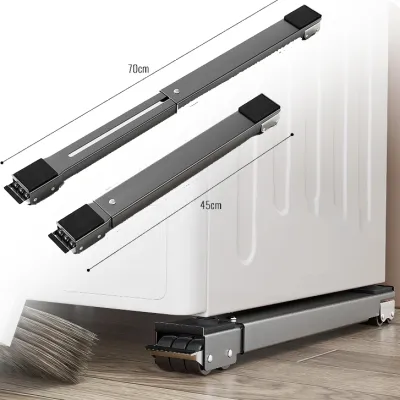 🇸🇬 (One Pair) Washing Machine Base Stand Rack / Fridge Roller Holder / Movable Fridge Stand / Fridge Roller Base Mover / Fridge Roller Base Washing Machine Rack Stand Refrigerator
