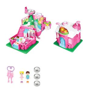 GONOVO Sáng tạo Đồ chơi mô phỏng nhà chơi Có thể mở rộng 3D Đồ chơi lâu đài công chúa mô phỏng Trò chơi giáo dục thú vị Tương tác Đồ chơi mô hình biệt thự thu nhỏ Quà sinh nhật cho trẻ em