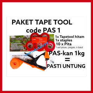 Paket tapetool pita dan staples tapetool Lengkap