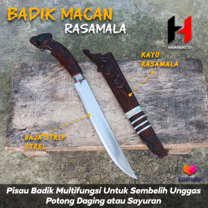 Pisau Dapur Baja Ukiran Machan Terlaris Siap Pakai