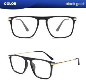 IOOI Eyewear - Kacamata Aviator TR Titanium Lensa Minus Anti Radiasi Bluecromic Pria/Wanita JH006