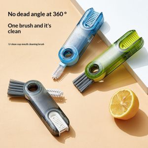 Laz nigori 3-in-1 u-bàn chải chai hình cho cốc làm sạch sâu chai và cốc trà với khoảng cách làm sạch thiết kế