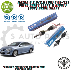 MAZDA 6 2.0/2.5 (GH) (08-12) DRIVE SHAFT (LEFT & RIGHT) -BRAND 100% GSP