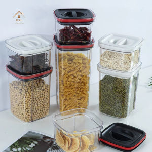 DXL Airtight Sealed Jar Transparent Plastic Household Kitchen Moisture-proof Food grade Nut Tea Storage Jar Grain Storage Box