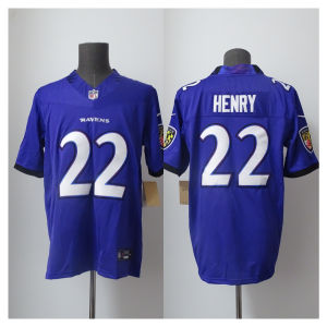In stock 2026 new NFL embroidered football jersey Ravens third generation 4 # 8 # 14 # 22 Europe and America