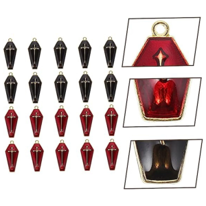 Vintage Halloween Coffin Earring Charm RetroCross Coffin Pendant DIY Pendants for Holiday Party for Women Men