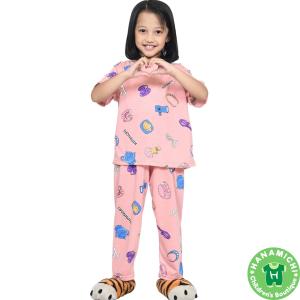 Kiminori SOKA.CP Setelan Baju Tidur Anak Perempuan Lengan Pendek