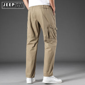 JEEP SPIRIT 1941 ESTD Wide Leg Pants Cargo Pants Plus Size Straight Leg Casual Outdoor Casual Loose Sports Pants