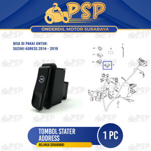 Tombol Stater Address - Knop Saklar Tombol Doubel Starter Suzuki Adress 2014 Adres Kymco Nex