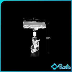 Baete Transparent Plastic Shelf Clamp Merchandise Sign Price Label Tag Advertising Clips