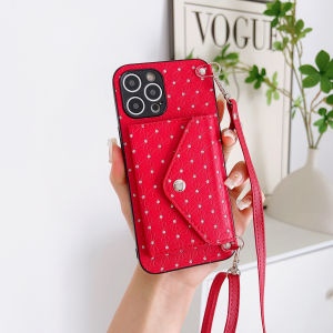 Casing For Samsung With Diagonal Strap Lanyard Cards Slot Case Protective Case Leather Case With Card holder Wallet Bag Cover With Rope Sling For Samsung Galaxy S23 Ultra S24 Ultra S23 Plus S22 Ultra S21 FE S20 FE S21 Plus Note10 Plus Note20 Ultra Cases