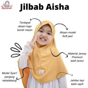 Jilbab anak Aisha part 2 kerudung anak Jersey premium