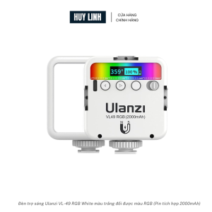 Ulanzi VL49 Đèn Led trợ sáng mini Studio tích hợp pin 2000Mah dùng cho điện thoạimáy ảnh chính hãng