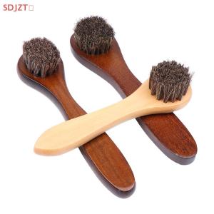 🚚【Local Express Delivery】🚚 1PC Shoe Boot Polish Shine Cleaning Dust Removal Durable Shoe Brush Long Wood Handle Bristle Horse Hair Brush