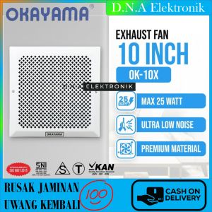 Kipas Angin Exhaust Fan OKAYAMA 10 Inch - OK10X Penyedot Udara Ruangan Biar Tidak Panas
