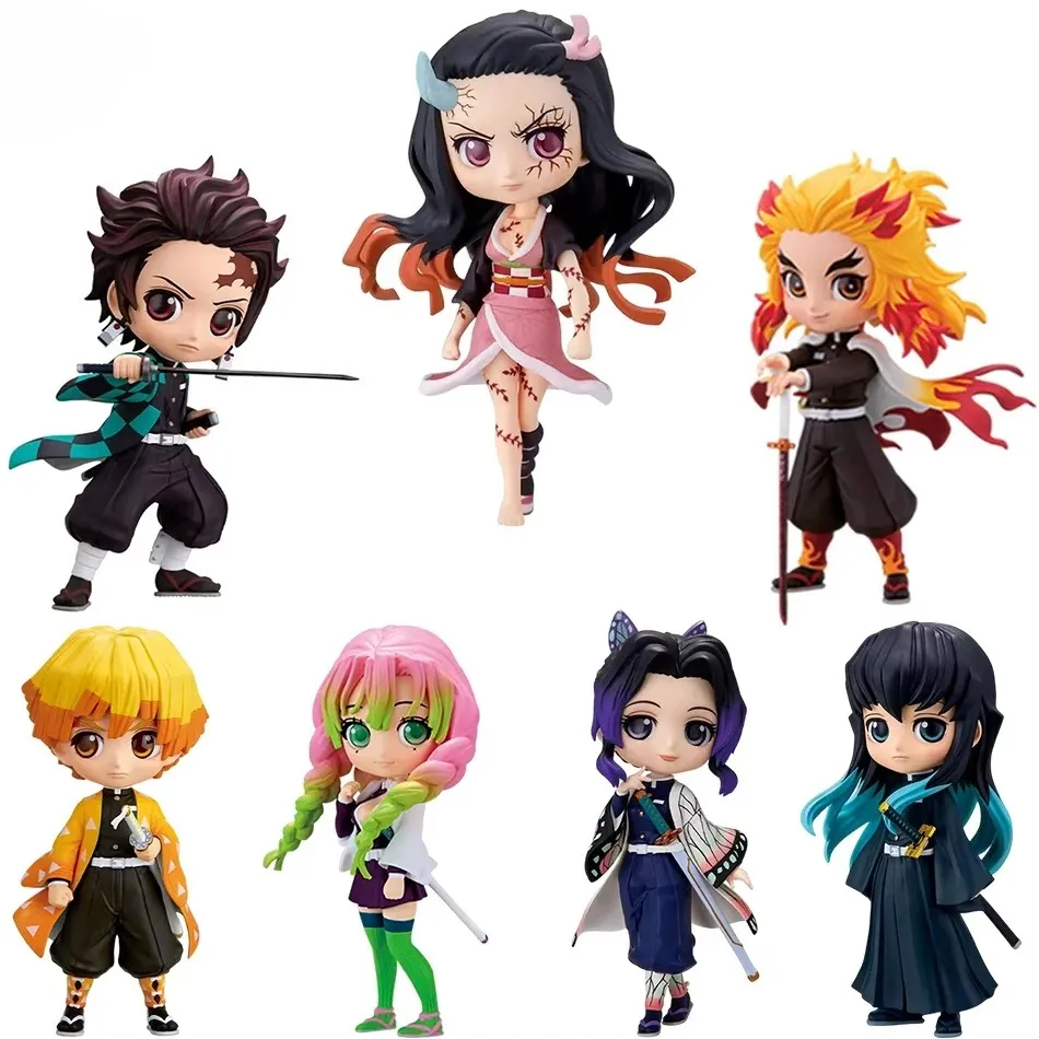 Anime 15cm Demon Slayer Figure Nezuko Tanjirou Zenitsu Inosuke