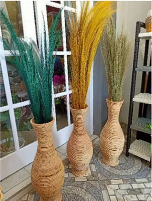 SERBA SERBI DEKORASI SUDUT RUMAH Daun palem kering Pampas Rayung Daun palem Bunga kering rayung Bunga hias Dekorasi rumah Bunga rustik dekor vas bunga