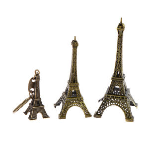 [Habilulu] Retro Paris Eiffel Tower Model Home Desk Bronze Metal Statue Figurine Decor