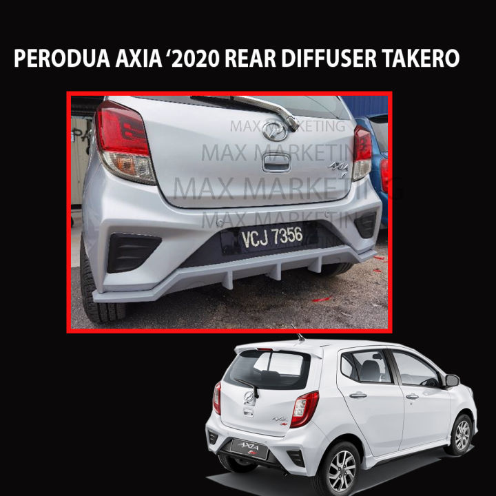 PERODUA AXIA '2020 REAR DIFFUSER TAKERO | Lazada