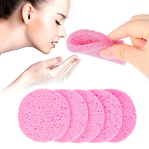 【Ready Stock/COD】5Pcs Portable Exfoliator Skin Care Cleanup Cleansing Sponge Face Wash Pad