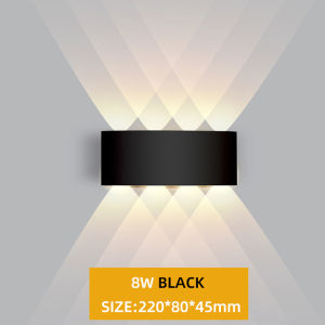 LED Wall Lamp 4/6/8W Indoor Lighting Wall Light Up And Down Luminous Sconce AC85-265V Warm Light Bedside Lamp High Brightness Simple Spotlight Suitable for Bedrooms Stairs Corridors