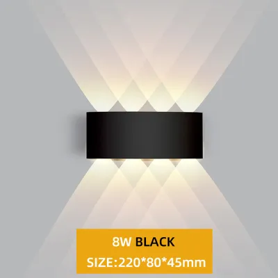 LED Wall lamp 24W Acrylic Wall Lights & Sconces IP65 Waterproof Porch Lights Up Down Double Head Corridor Wall Lights with Light Bulbs Suitable for Porch Stairs Garden