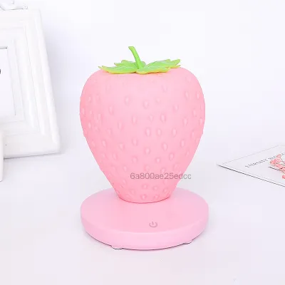 Strawberry USB Night Light - Rechargeable Touch Dimming LED Table Lamp for Kids Room
