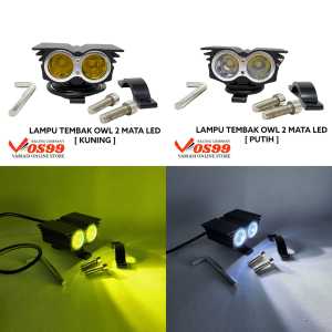 Lampu Tembak LED Motor / Lampu Tembak Sorot Owl 2 Mata Bisa Untuk Semua Jenis Motor