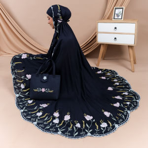 Mukena Dewasa Jumbo Bahan Rayon Premium Adem Katun Bordir Mewah Terbaru - Zurel Series