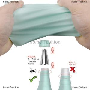 [COD] Home Fashion Stainless Steel Kitchen Baking Cake Decorating Tool Silicone Piping Nozzles