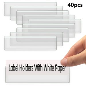 40pcs Label Display Harga Self-Adhesive Tag Holder 11x3cm Label Holder Transparan Label Produk