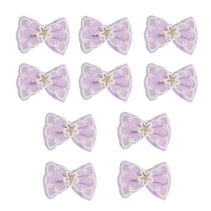 VMCTRD DIY Applique Lace Mesh Bowknot Wedding Decoration Bride Craft Gifts Flower Bow Applique Supplies Sewing Decor Bowknot Applique Childrens Pantyhose
