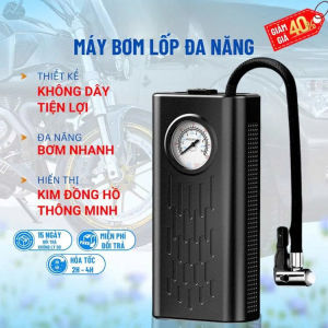 Bơm Hơi Lốp Xe Mini Không Dây Dùng Pin Sạc USB Cao Cấp Kèm Đồng Hồ Đo Áp Suất - Đa Dạng Các Dòng Xe