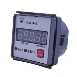 AC220V Hourmeter HM-D48 0‑999.99h Hour Meter Digital Hourmeter for Lawn Mower Generator Motor Hour Meter Gauge