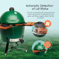 INKBIRD ISC-027BW Wi-Fi Bluetooth BBQ Temperature Controller with Automatic Grill Fan Controller Grill Thermometer with 4 Probes for Big Green Egg Kamado Joe Primo Vision Grill Akorn Kamado. 