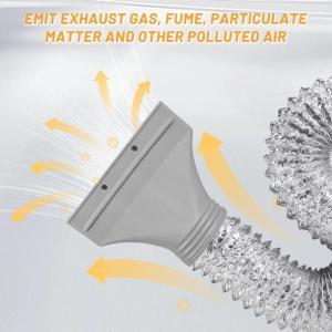 Flattened Hose Air Vent Adapter with Secure Locking Tab Strong ABS Airflows Adapter Quick Fixing for Window Exhaust