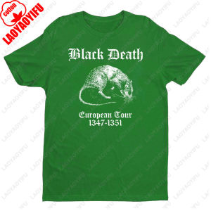Black Death European Tour 1347-1351 T-Shirt Summer Classic Aesthetic Ancient Simple Style Printed T-shirt Tops Men Clothing